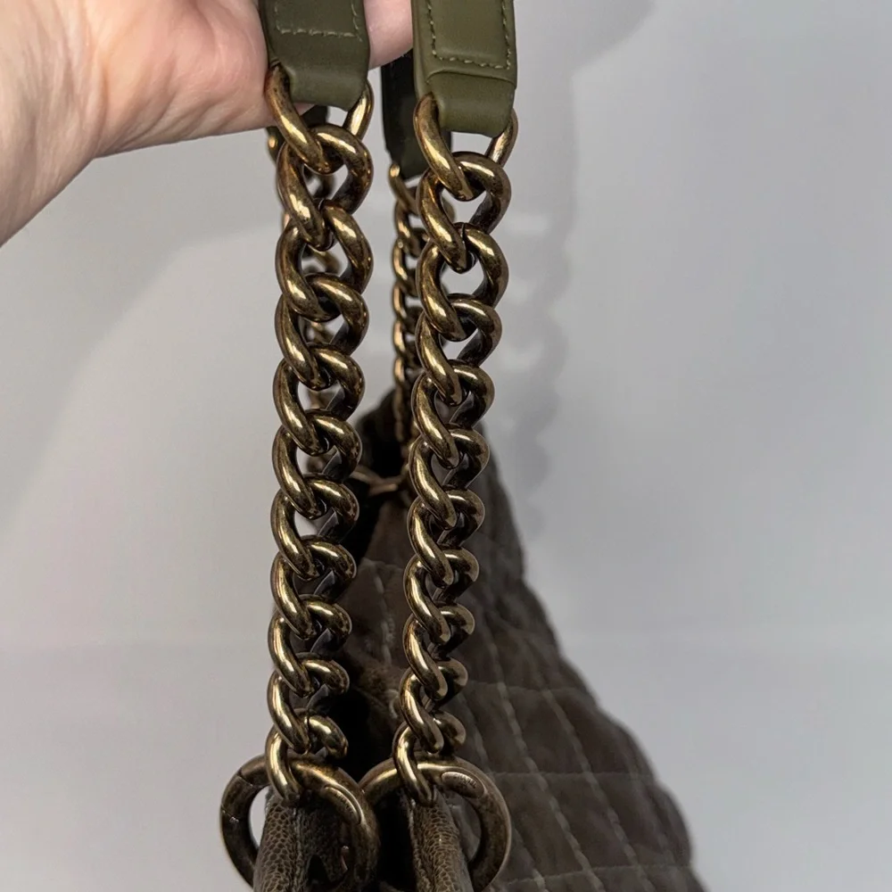 Authentic CHANEL Quilted Caviar Leather Tote - Picture 8 of 16